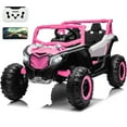 thumbnail image 1 of KALNUR 24V Ride on Toys with Remote Control,4WD Ride on Car for Kids, Electric UTV with PU Leather 2 Seater,3-8Years, 1 of 10