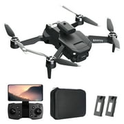 Spptty Drone with 4K Camera, 90° Adjustable Angle, Brushless Motors, Dual Batteries, Carrying Case, Obstacle Avoidance