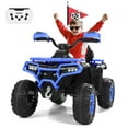thumbnail image 1 of Kids ATV 4 Wheeler, 24V Ride on Toys with 2 Seater, Electric Car w/ Bluetooth/MP3 ,and Flag,Blue, 1 of 10