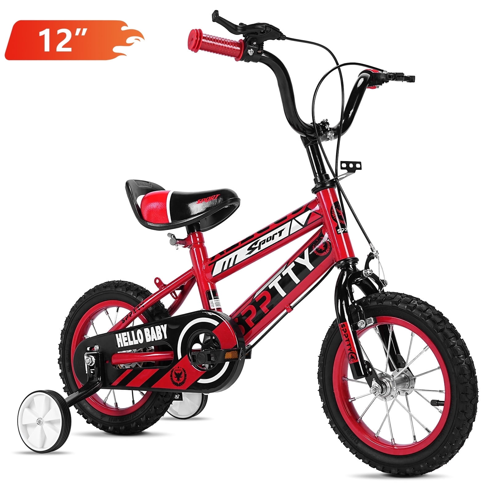 SPPTTY Kids Bike for 2-16 Years Old,12"-20" Bike for Boys Girls with Training Wheels,Dual Hands Brakes