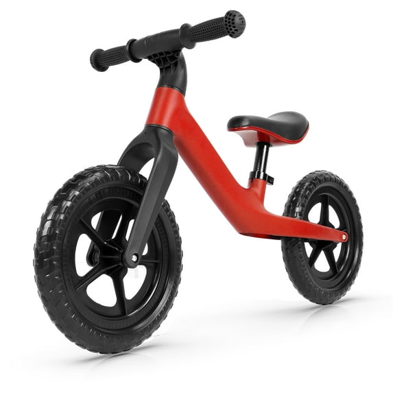 SPPTTY Kids Balance Bike with Glowing Wheels,12" Balance Bicycle for 2-5 Years Old,Red