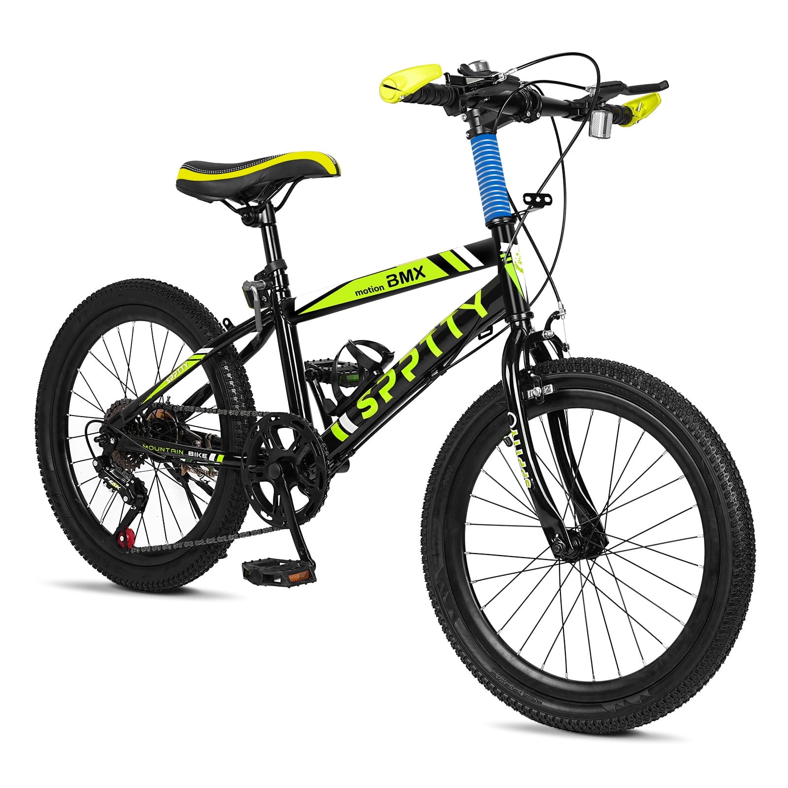 SPPTTY 20 24 inch Bike 6 Speed Mountain Bike for Men Women Boys Girls Dual Suspension Comfort Saddle Walmart