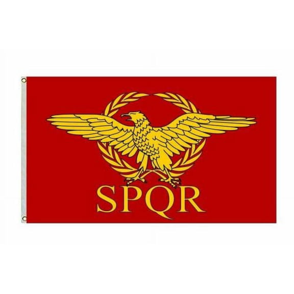 SPQR Roman Empire Senate and People of Rome Flag Size 3x5 Feet Banner Man Cave