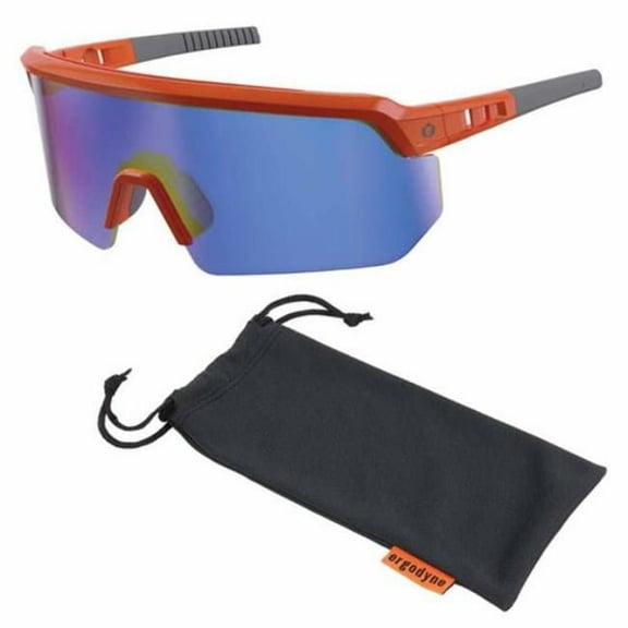 SPR EGO55021 Skullerz Half Frame Safety Glasses, Blue & Orange