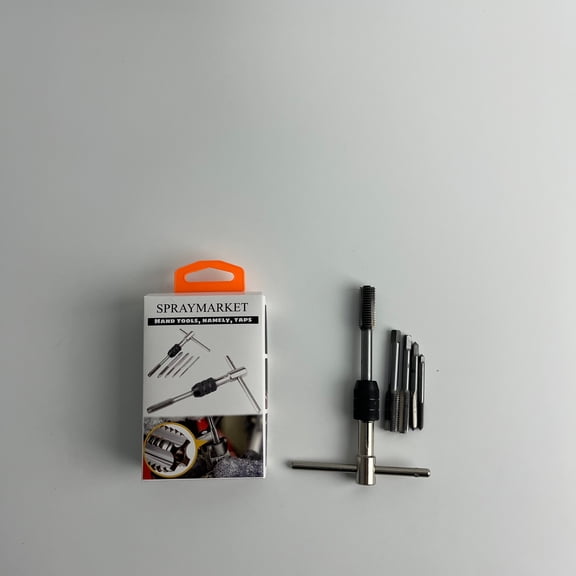 SPRAYMARKET Hand tools, namely, taps,T-Handle Tap Holder Wrench with Metric M3 M4 M5 M6 M8 Machine Screw Taps Set T Type Thread Tapping Tool
