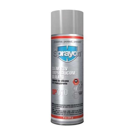 SPRAYON 8-OZ. RTV CLEAR SILICO