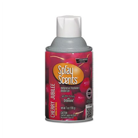 SPRAYScents Metered Air Freshener Refill Cherry Jubilee, 7 oz Aerosol, 12/Carton
