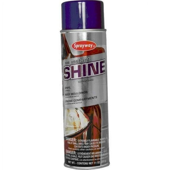 Sprayway SW936 Instant Shine Vinyl Cleaner and Protectant, Aerosol, 11 oz.