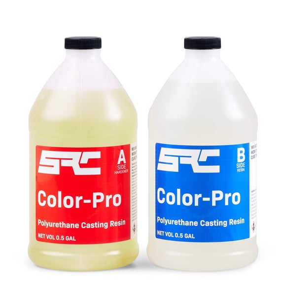 SPRESIN Color-Pro 1 Gal (0.5-Gal Part A + 0.5-Gal Part B) Silicone Polyurethane Casting Resin Kit, Arts, Crafts, Figurines, Prototypes, Models, Semi-Clear, High Strength, Low Odor, Easy Pour