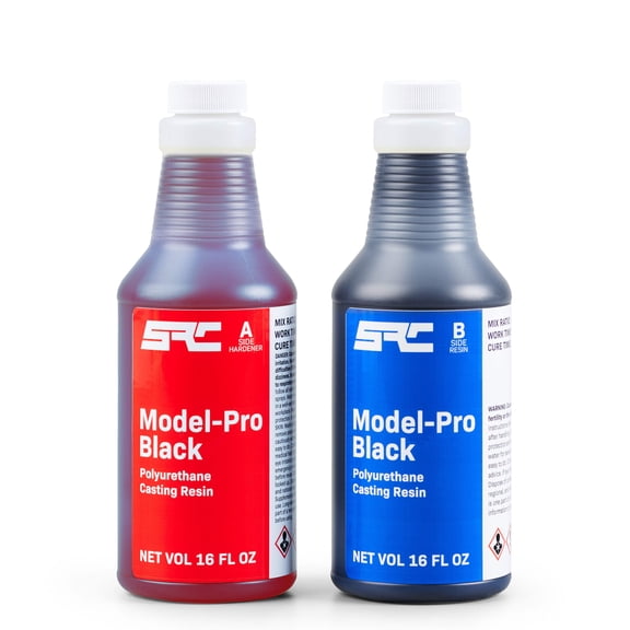 SPRESIN Model-Pro Black 32 Oz (16 Oz Part A + 16 Oz Part B) Resin Kit, Ideal for RTV Silicone Molds, Polyurethane Casting Resin for Models, Prototypes, Figurines, Jewelry and Proofing Molds