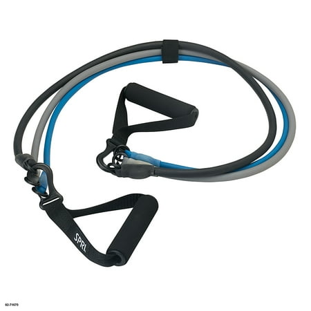 SPRI 3-in-1 Resistance Tube Kit, Includes 3 Levels of Resistance, Exercise Band Kit