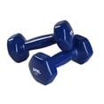 thumbnail image 1 of SPRI Deluxe Vinyl Dumbbells, 5 lb Pair, Blue, 1 of 3