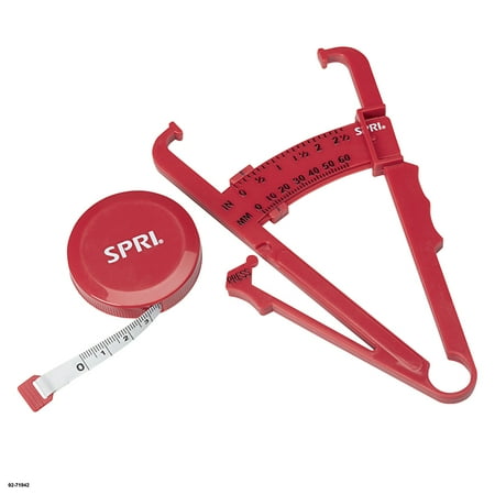 SPRI Total Body Measuring Kit, Includes Caliper, Tape Measure and Chart