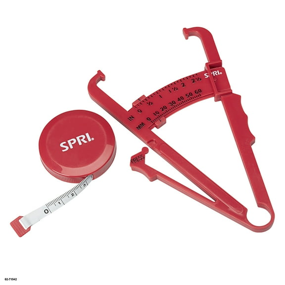 SPRI Total Body Measuring Kit, Includes Caliper, Tape Measure and Chart