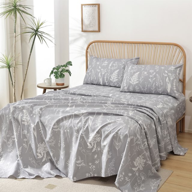 SPRINDAY 4Piece Queen Sheet Sets for Adults, 1800 Series Microfiber