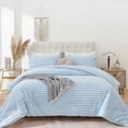 thumbnail image 1 of SPRINDAY Fluffy Queen Comforter Set 3 Pieces - Light Blue Fleece Luxury Fuzzy Reversible Bedding Comforter Set, Soft & Warm Comforter All Season with 2 Pillow Cases, 1 of 6