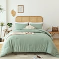 thumbnail image 1 of SPRINDAY King Size Comforter Set For Adult, 3 Piece Sage Green Bedding Comforter Sets For All Season, 1 of 8