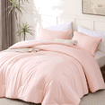thumbnail image 1 of SPRINDAY Queen Comforter Set, 7 Pieces Bed in a Bag for All-Season, Bedding Set with Comforter, Sheets, Pillowcases & Shams, Blush Pink, 1 of 7