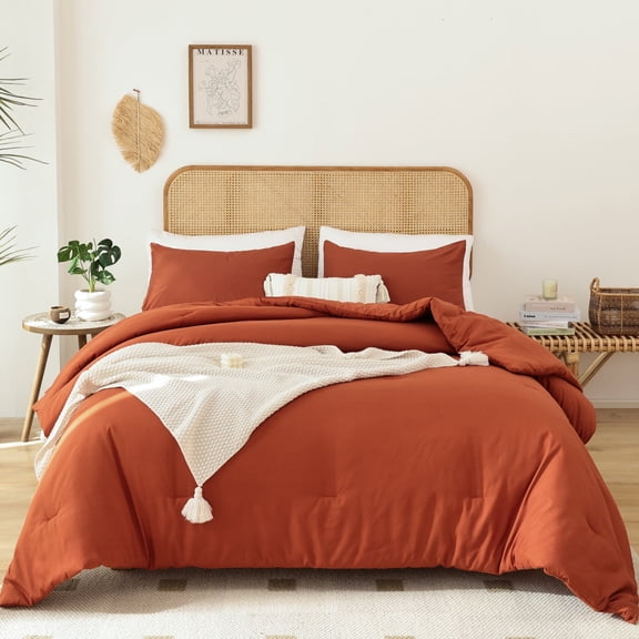 SPRINDAY Queen Comforter Set For Adult, 3 Piece Red Comforter Sets & Bedding For All Season