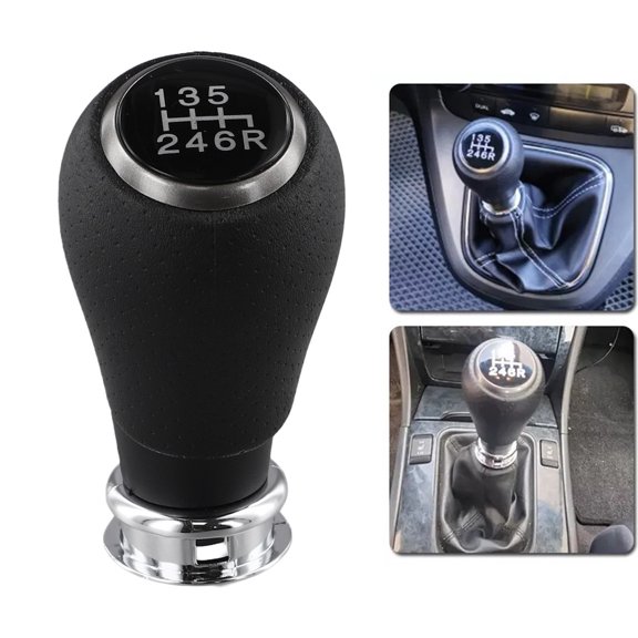 SPRING 1 6 Speed Manual Gear Stick Shift Knob For Honda For CR-V MK3 2006 2007 2008 09-12 ABS+Leather Protective Interior Accessories