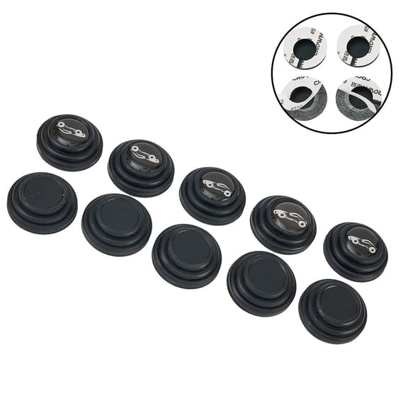 SPRING 10pcs Car Door Anti-Shock Silicone Pad Sound Insulation Shock-Absorbing Gasket Hood Trunk Sticker Crash Pad Accessory