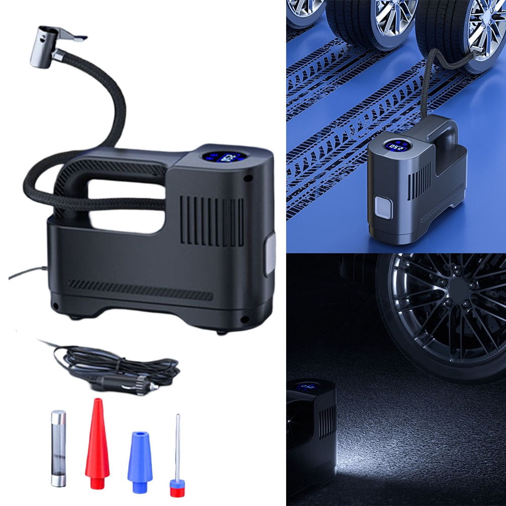 Spring Inflator SPRING 12V Electric Portable Tire Inflator Corded Air Compressor Pump ...