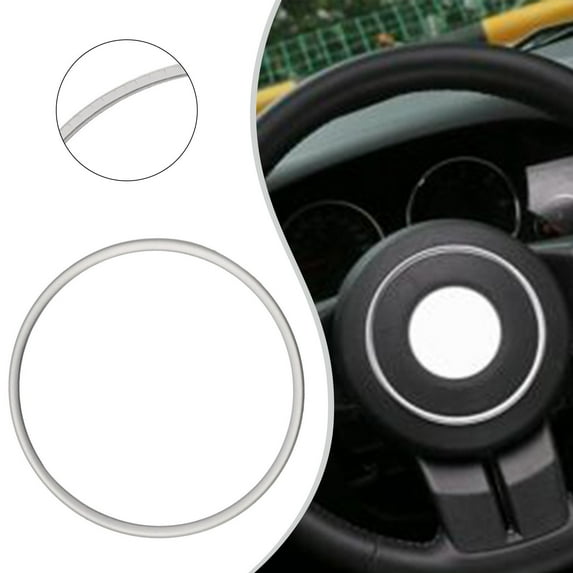SPRING 1pcs/Set Car Steering Wheel Trim Ring For Jeep For JK For Wrangler 2011~2017 For Compass- Silver Steering Wheel Center Trim Part