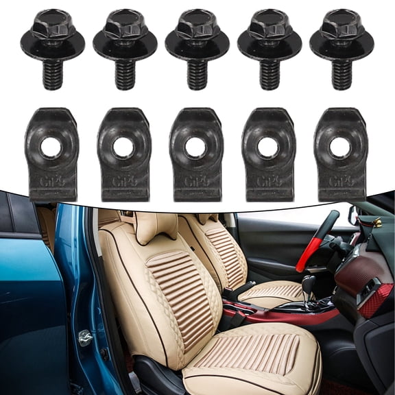 SPRING 20Pcs Car Extruded U-nuts & Body Bolts Engine Under Gearbox Cover Clips Undertray Shield Splash Guard Fastener Fixing Screws 6mm