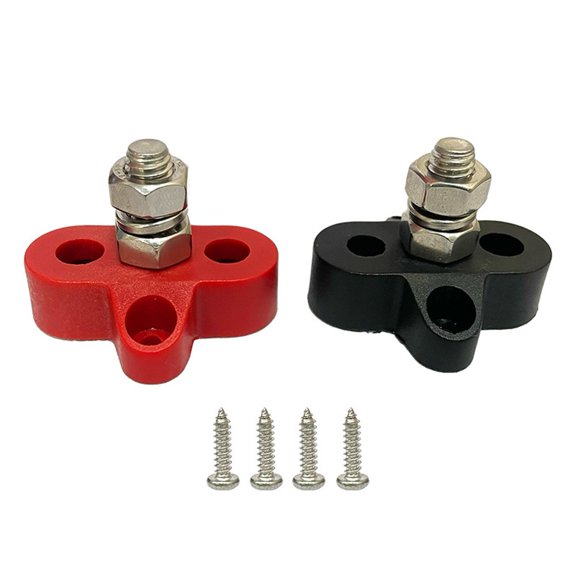 SPRING 2PCS Car Battery Terminal Connector Top Post Positive Negative Heavy Duty M8