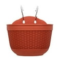 thumbnail image 1 of SPRING 2Pc Plastic Wall-Mounted Semicircular Flower Pot Wall-Mounted Resin Flower Pot, 1 of 9