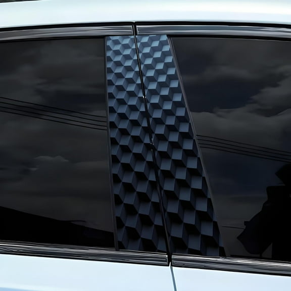 SPRING 2Pcs Car Sticker Car B-Pillar Sticker Diy Car Door Pillar Decal Waterproof Decal Cover Scratched Decal Sticker