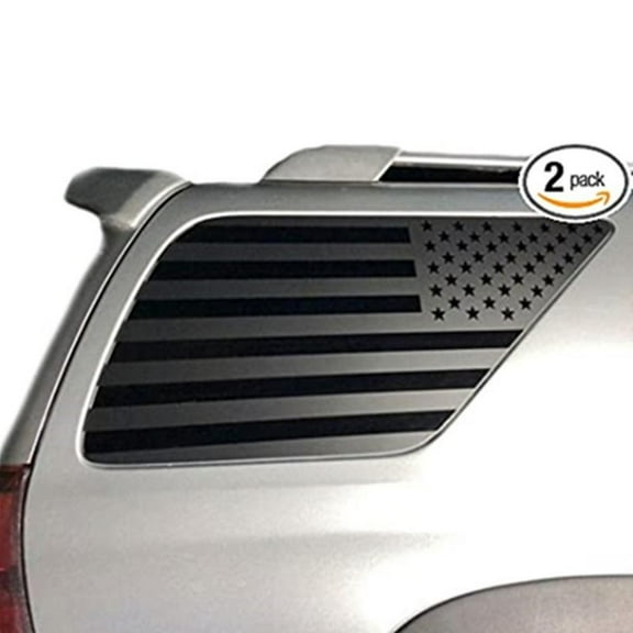 SPRING 2Pcs Precut Americ1an Flag Stickers Rear Decals For Toyota For 4RUNNER 2003-2009 Matte Black Trim Part Accessories 3/9