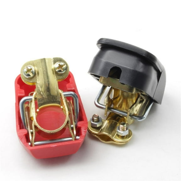 SPRING 2Pcs Quick Release Battery Terminals Clamps Car Caravan Boat Low Profile