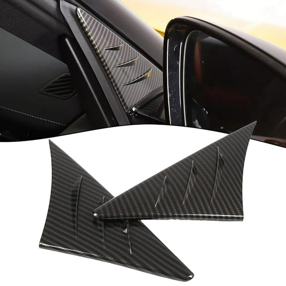 SPRING 2x Car Windproof Deflectors Carbon Fiber ABS Anti-wind Buffeting Deflector Trim For Toyota For Supra A90 2019-22 Exterior Parts