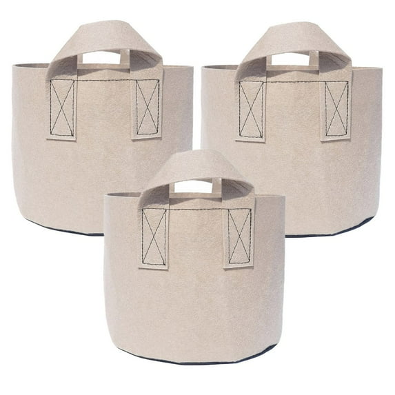 SPRING 3 Pack Fabric Grow Bags For Potatoes And Vegetables With Sturdy Handles