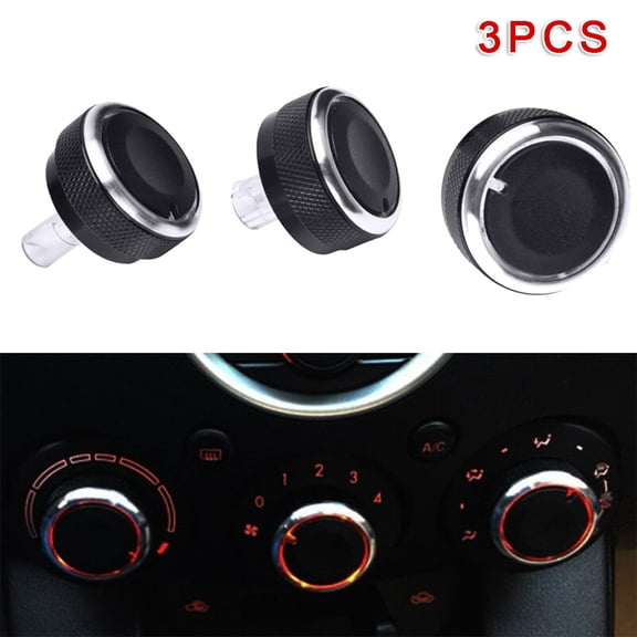 SPRING 3Pcs For Mazda 2 Demio 2007-14 Switch Knob Climate Control Buttons Frame A/C Car Auto Interior Accessories