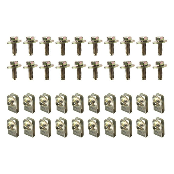 SPRING 40Pcs Zinc Body Bolts U-Nuts Clips Engine Bottom Fender Liners Push Retainers Fasteners For Nissan FOR Infiniti G35 G37 FX35 FX4