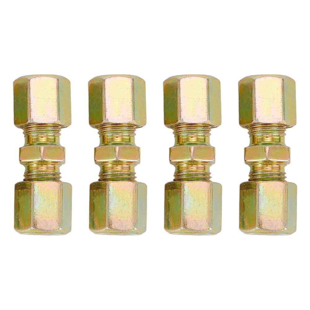 3/16 Brake Line Brake Line Fittings 3/16 12PCS 3/8-24 Thread Brass Brake Line Unions - Inverted Flare Fittings For 3/16" Brake Lines (Nuts & Connectors) Union Automotive Brake Repair Parts - View #6