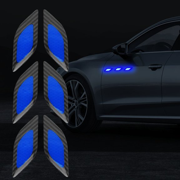 SPRING 6Pcs/Set Car Reflective Safety Stickers Car And Motorcycle Exterior Accessories