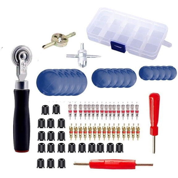 SPRING 70Pcs 3 Sizes Car Truck Tire Repair Rubber Patch Tools Kit 32/42/58mm w/ Roller