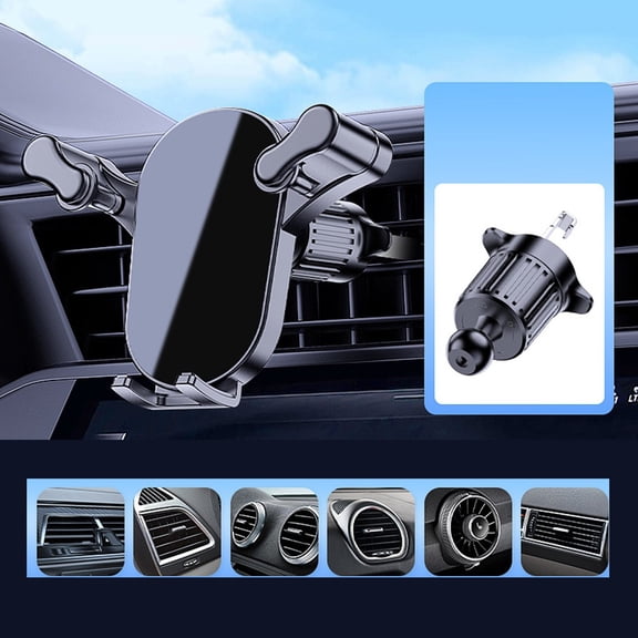SPRING Air Vent Car Phone Holder Gravity Lock Phone Mount Flexible Auto Phone Stand