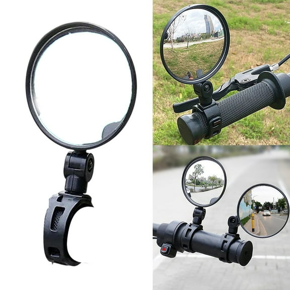 SPRING Auxiliary Rearview Mirror Handlebar Mount 360 Degree Adjustable Angle Mirrors