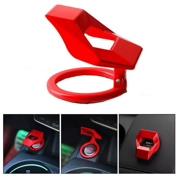 SPRING Car Accessories Engine Start Stop Push Button Switch Cap Cover Decor Red