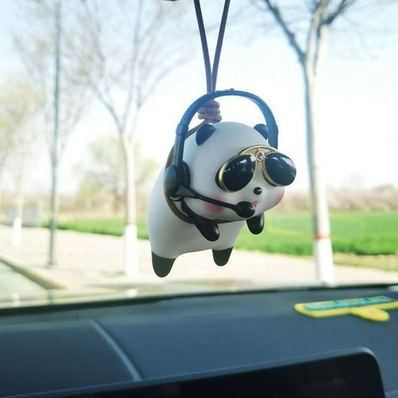 SPRING Cute Panda/Pig Car Pendant Auto Rearview Mirror Pendants Decoration Accessories Hanging Panda