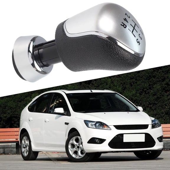 SPRING For Ford Gear Shift Knob Manual Shifter Black White Abs Leather Design