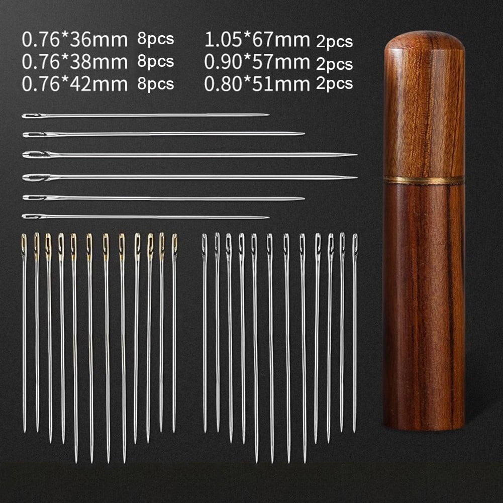 37-tlg Nähset Mit Großen Öhr Nadeln - Komplett Set Für Näharbeiten