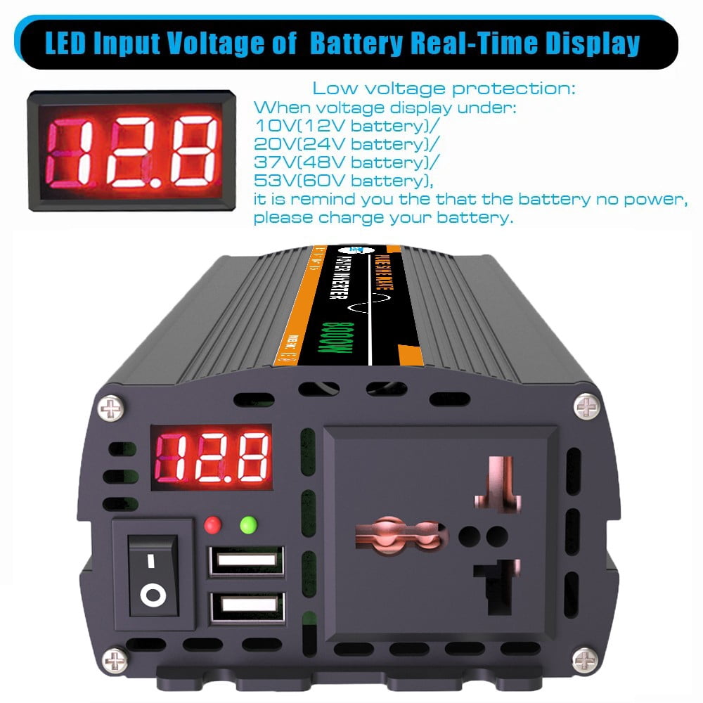 SPRING High-quality 8000W Pure Sine Wave Power Inverter for Solar Panel, Home, 48V to 220V