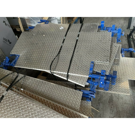 SPRING LOADED ALUMINUM DOCK PLATE 3500 LB CAPACITY, 41" X 49-66" (2 PER ORDER)
