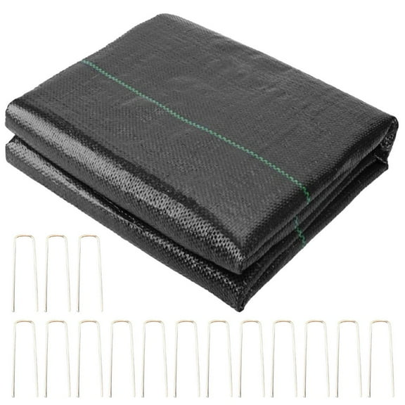 SPRING Landscape Fabric Grass Grow Barrier With 15 Stakes (Available In 4 Sizes)