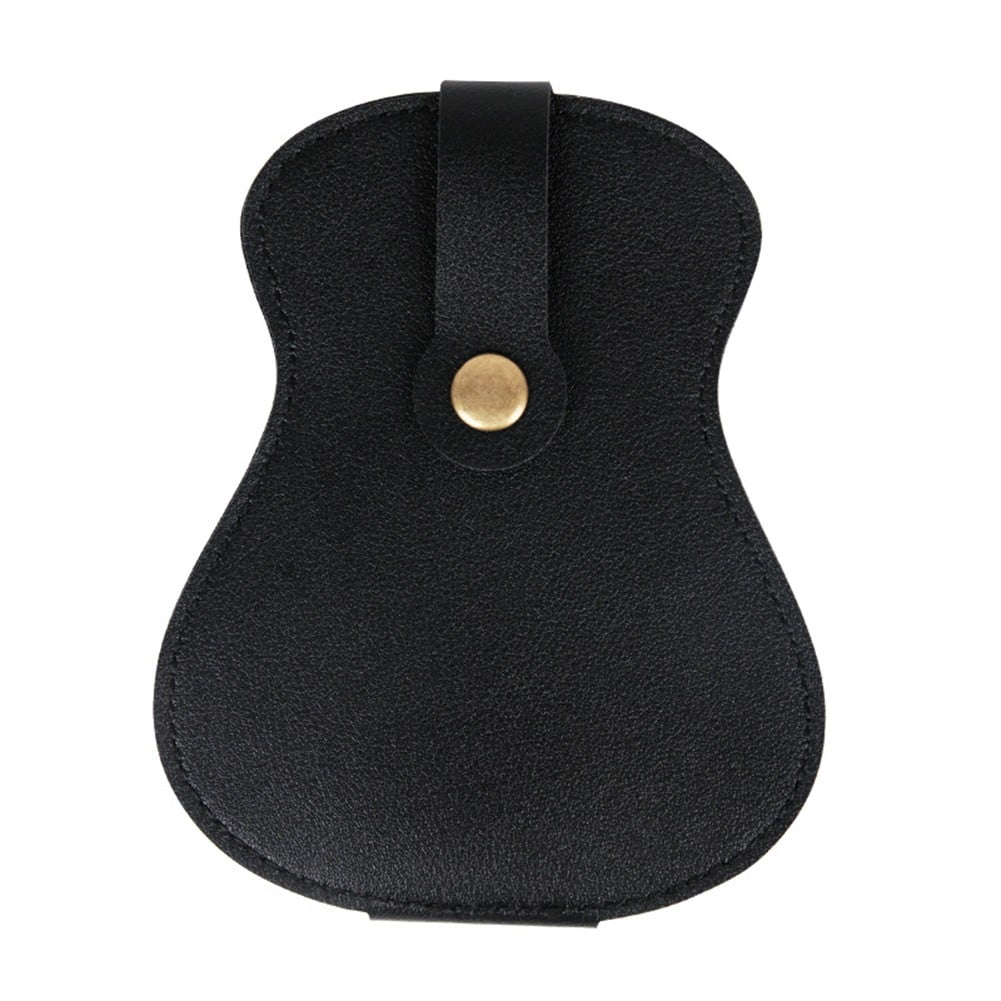 High Quality Guitar Pick Holder Genuine Leather Guitarra Plectrum Case Bag Keychain Shape Guitar Accessories
